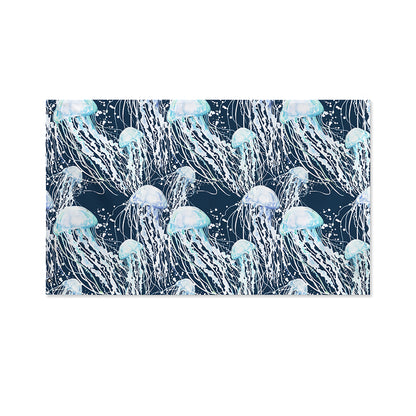 Watercolor Jellyfish Pattern Print Polyester Flag