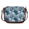 Watercolor Jellyfish Pattern Print Saddle Bag