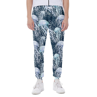 Watercolor Jellyfish Pattern Print Scuba Joggers