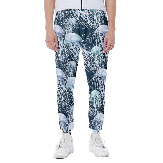 Watercolor Jellyfish Pattern Print Scuba Joggers