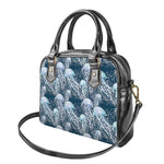 Watercolor Jellyfish Pattern Print Shoulder Handbag