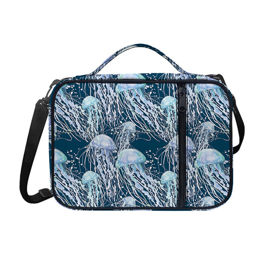 Watercolor Jellyfish Pattern Print Shoulder Strap Bible Bag