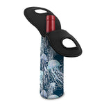 Watercolor Jellyfish Pattern Print Single Neoprene Wine Tote