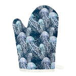 Watercolor Jellyfish Pattern Print Single Oven Mitt
