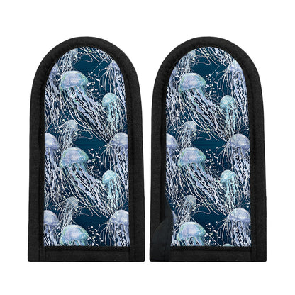 Watercolor Jellyfish Pattern Print Skillet Handle Cover