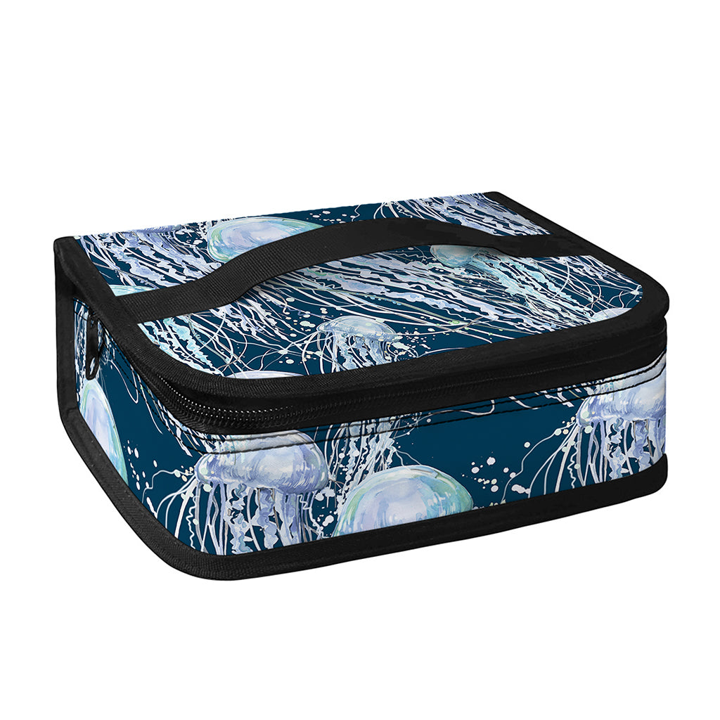 Watercolor Jellyfish Pattern Print Small Lunch Bag