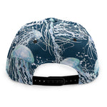 Watercolor Jellyfish Pattern Print Snapback Cap