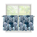 Watercolor Jellyfish Pattern Print Tier Curtains