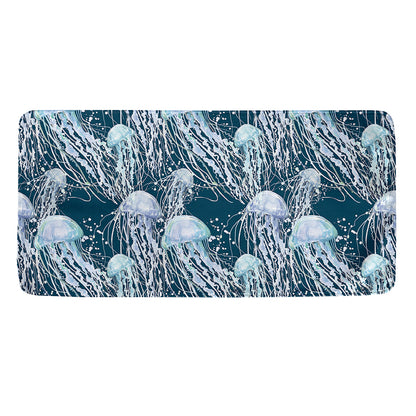 Watercolor Jellyfish Pattern Print Towel