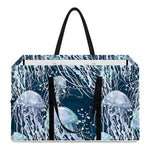 Watercolor Jellyfish Pattern Print Utility Tote Bag