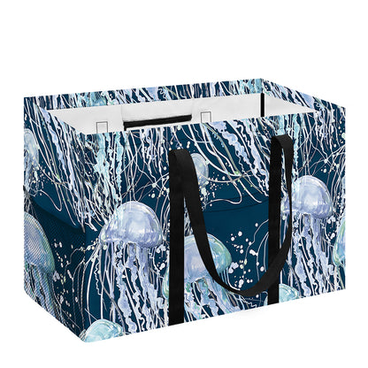 Watercolor Jellyfish Pattern Print Utility Tote Bag