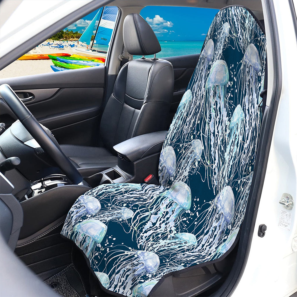 Watercolor Jellyfish Pattern Print Waterproof Car Seat Cover