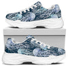 Watercolor Jellyfish Pattern Print White Chunky Shoes