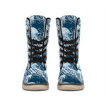 Watercolor Jellyfish Pattern Print Winter Boots
