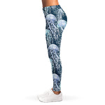Watercolor Jellyfish Pattern Print Women's Leggings