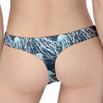 Watercolor Jellyfish Pattern Print Women's Thong