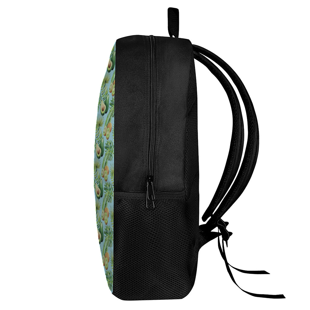 Watercolor Kiwi And Avocado Print 17 Inch Backpack
