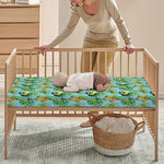Watercolor Kiwi And Avocado Print Baby Crib Sheet