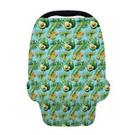 Watercolor Kiwi And Avocado Print Baby Seat Cover