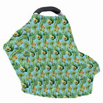 Watercolor Kiwi And Avocado Print Baby Seat Cover