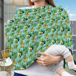 Watercolor Kiwi And Avocado Print Baby Seat Cover