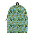 Watercolor Kiwi And Avocado Print School Backpack