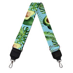 Watercolor Kiwi And Avocado Print Bag Strap