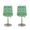 Watercolor Kiwi And Avocado Print Bar Stool Covers