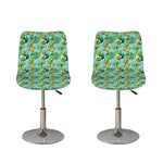 Watercolor Kiwi And Avocado Print Bar Stool Covers