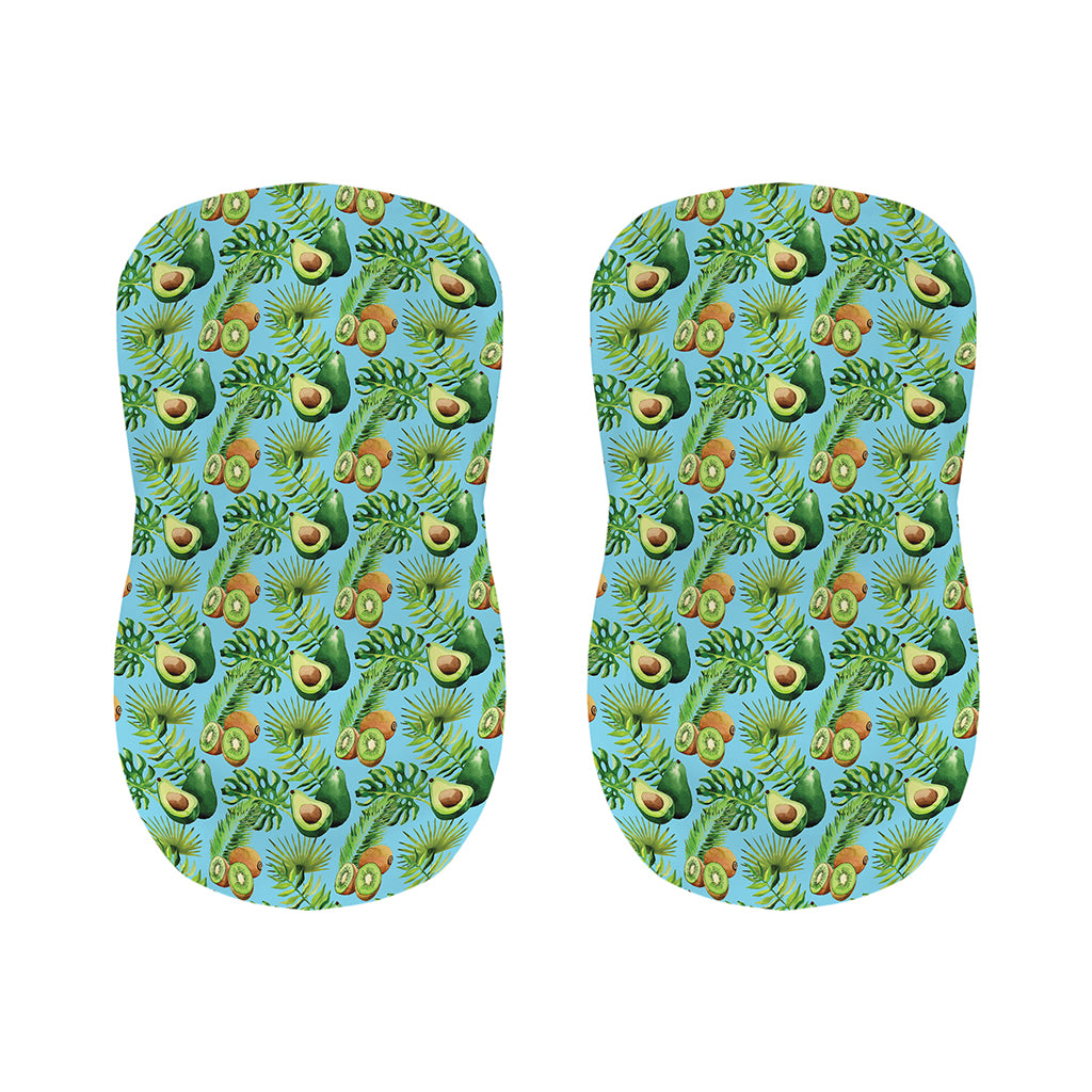 Watercolor Kiwi And Avocado Print Bar Stool Covers
