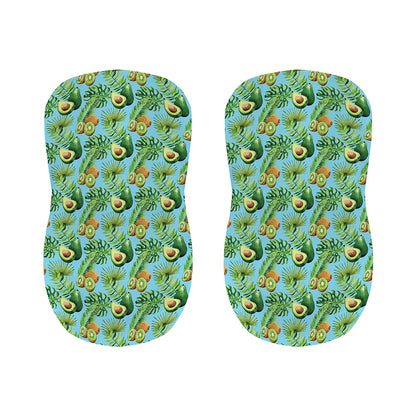Watercolor Kiwi And Avocado Print Bar Stool Covers