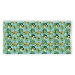 Watercolor Kiwi And Avocado Print Beach Towel