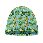 Watercolor Kiwi And Avocado Print Beanie