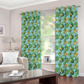 Watercolor Kiwi And Avocado Print Dimout Grommet Curtains