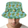 Watercolor Kiwi And Avocado Print Bucket Hat