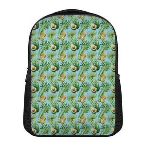 Watercolor Kiwi And Avocado Print Casual Backpack