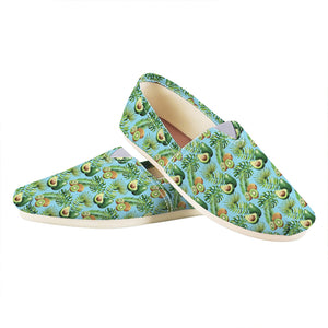 Watercolor Kiwi And Avocado Print Casual Shoes