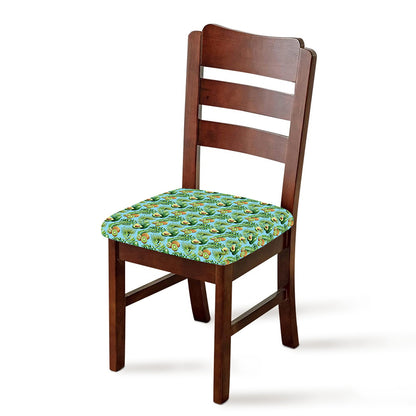 Watercolor Kiwi And Avocado Print Chair Cushion Cover