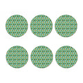 Watercolor Kiwi And Avocado Print Coaster Set