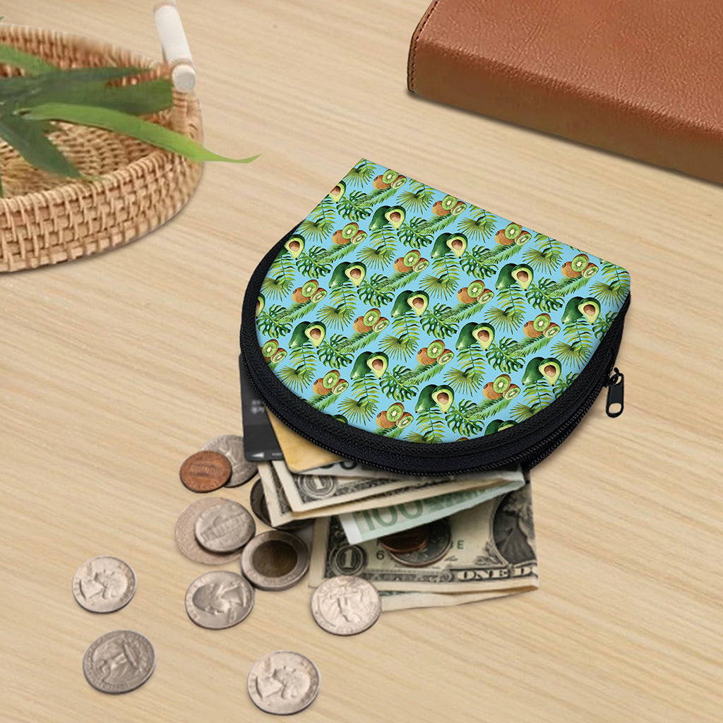 Watercolor Kiwi And Avocado Print Coin Purse