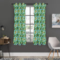 Watercolor Kiwi And Avocado Print Grommet Curtain Panels