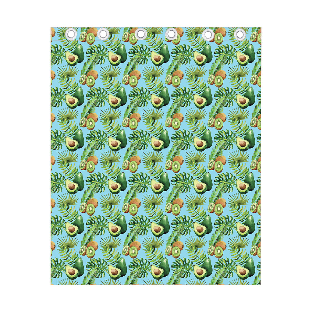 Watercolor Kiwi And Avocado Print Curtain