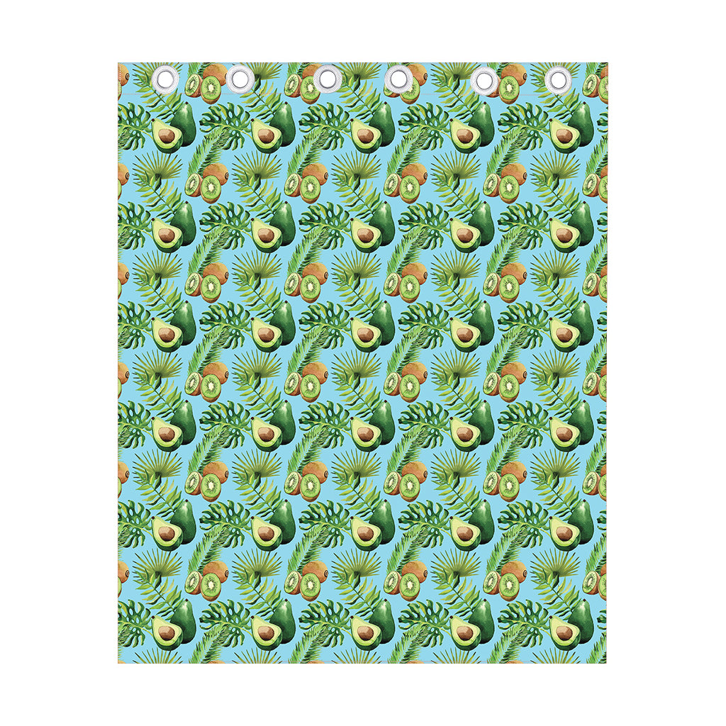 Watercolor Kiwi And Avocado Print Curtain