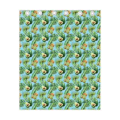 Watercolor Kiwi And Avocado Print Curtain