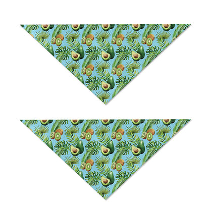 Watercolor Kiwi And Avocado Print Dog Bandana