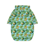 Watercolor Kiwi And Avocado Print Dog Zip Up Hoodie