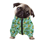Watercolor Kiwi And Avocado Print Dog Zip Up Jacket