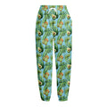 Watercolor Kiwi And Avocado Print Fleece Lined Knit Pants
