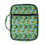Watercolor Kiwi And Avocado Print Front Pocket Bible Bag