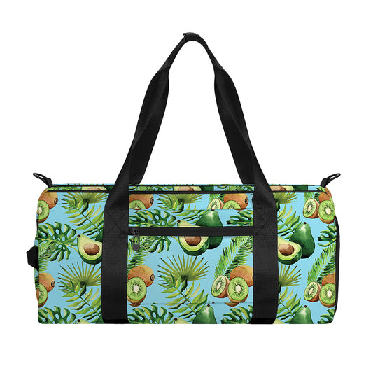 Watercolor Kiwi And Avocado Print Gym Bag